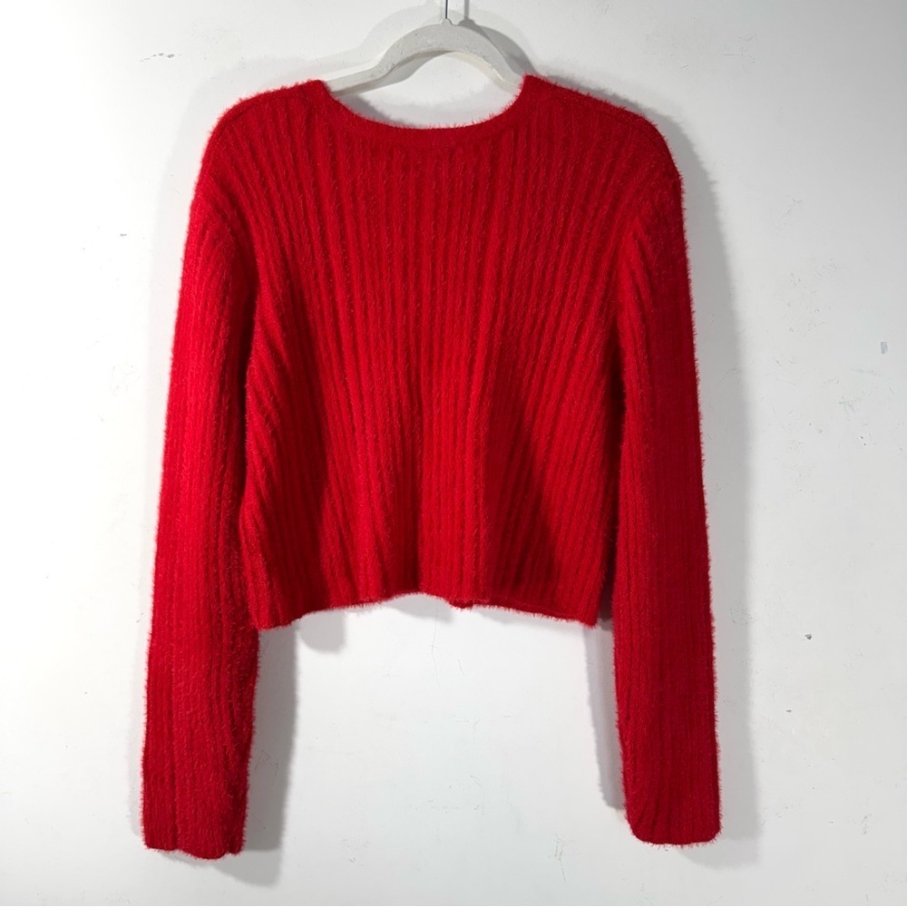Happily Grey soft red cardigan sweater rhinestone buttons NWT - Picture 4 of 7